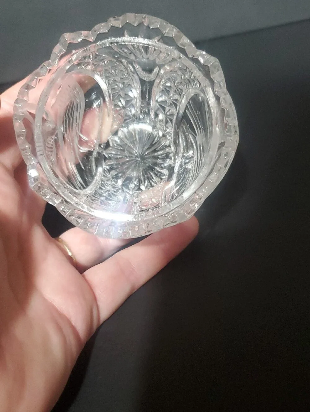 Vtg Hofbauer Byrdes Lead Crystal Dish